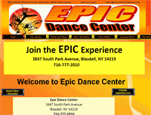 Tablet Screenshot of epicdancecenter.com